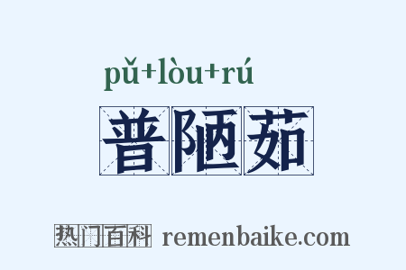 普陋茹是什么意思的图片